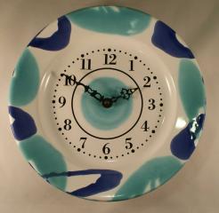Gmundner Keramik-Uhr rund